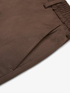 Wool Stretch Trousers | Dark Brown