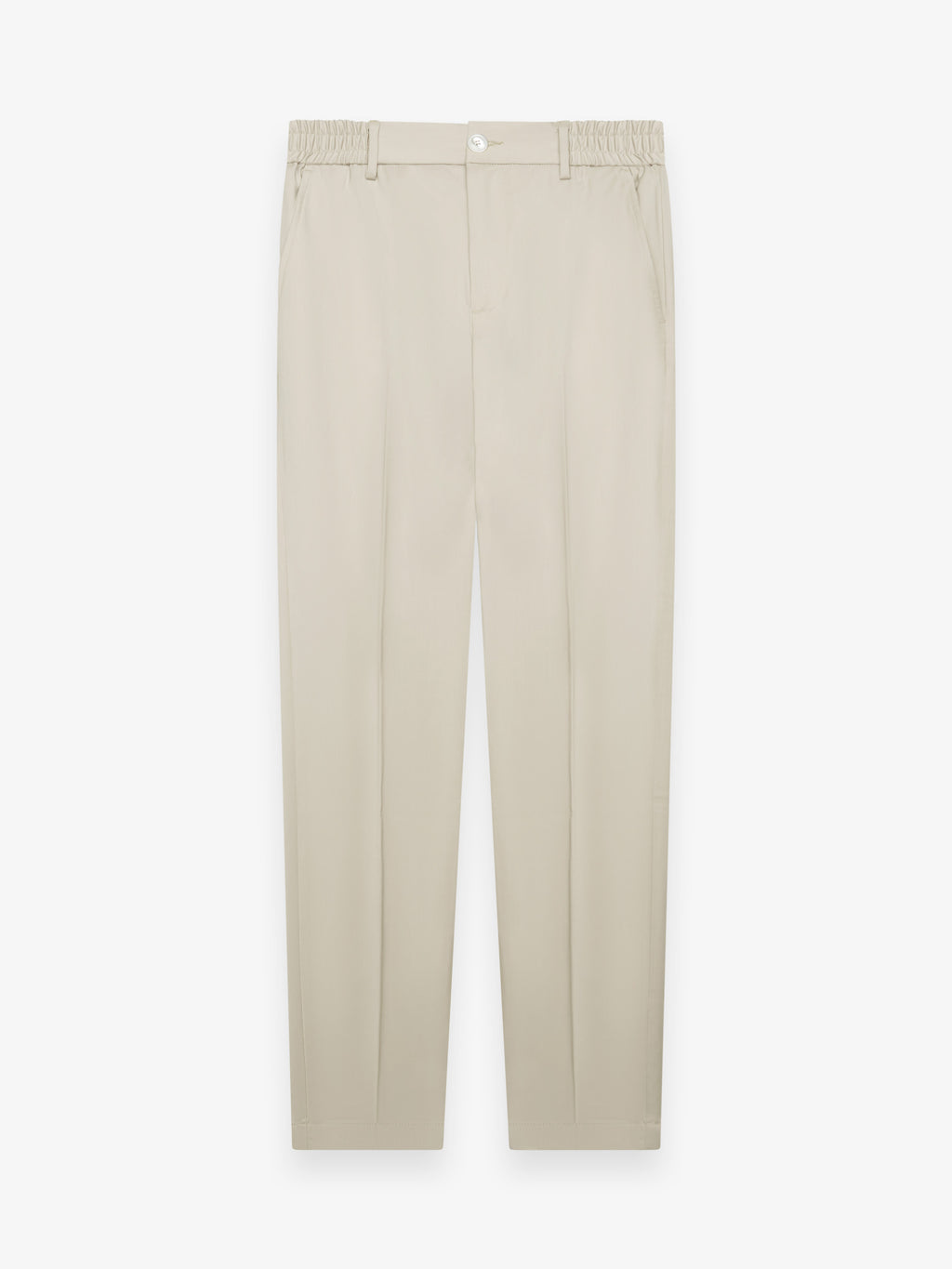 Wool Stretch Trousers | Light Beige