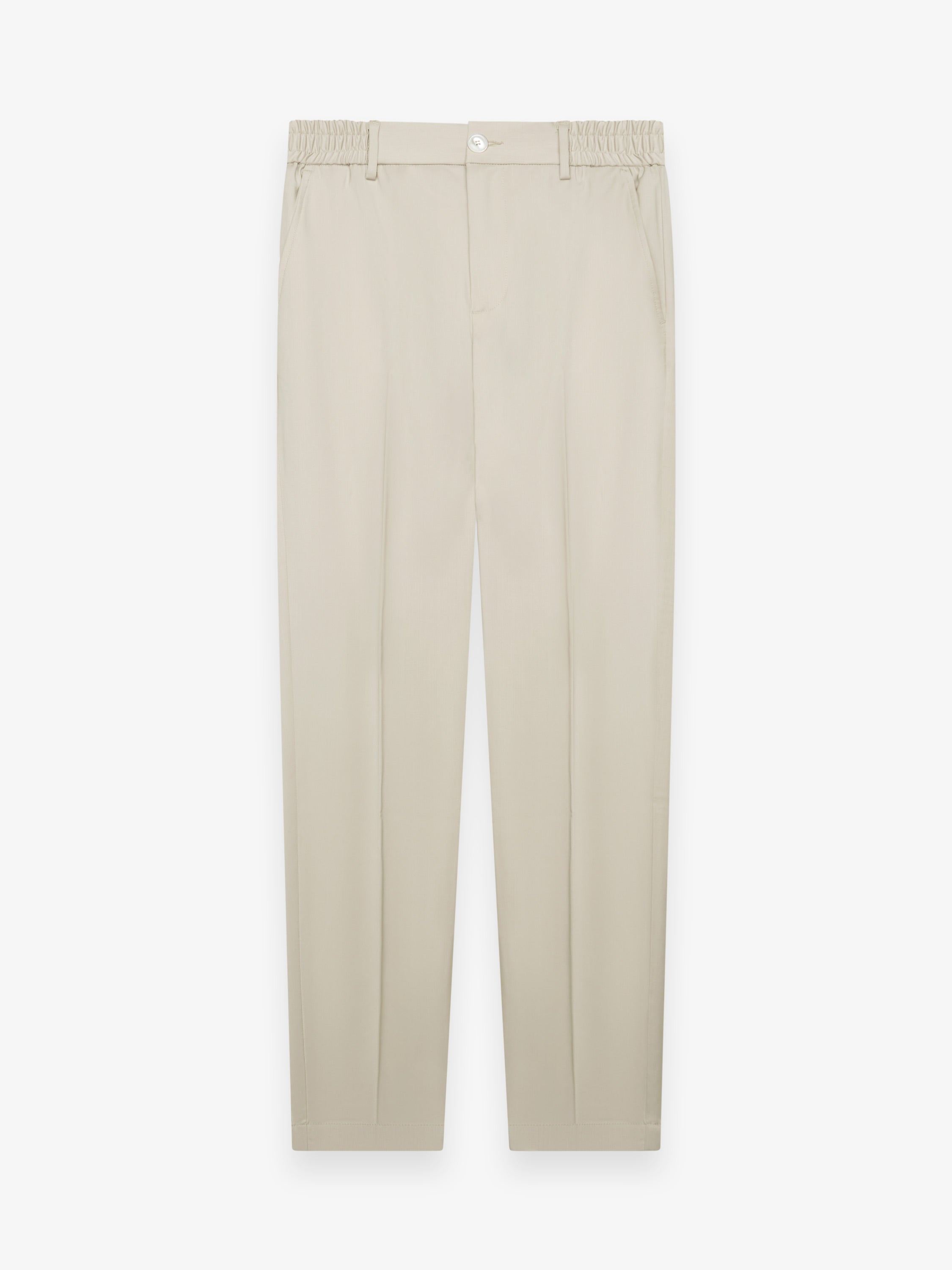 Wool Stretch Trousers | Light Beige