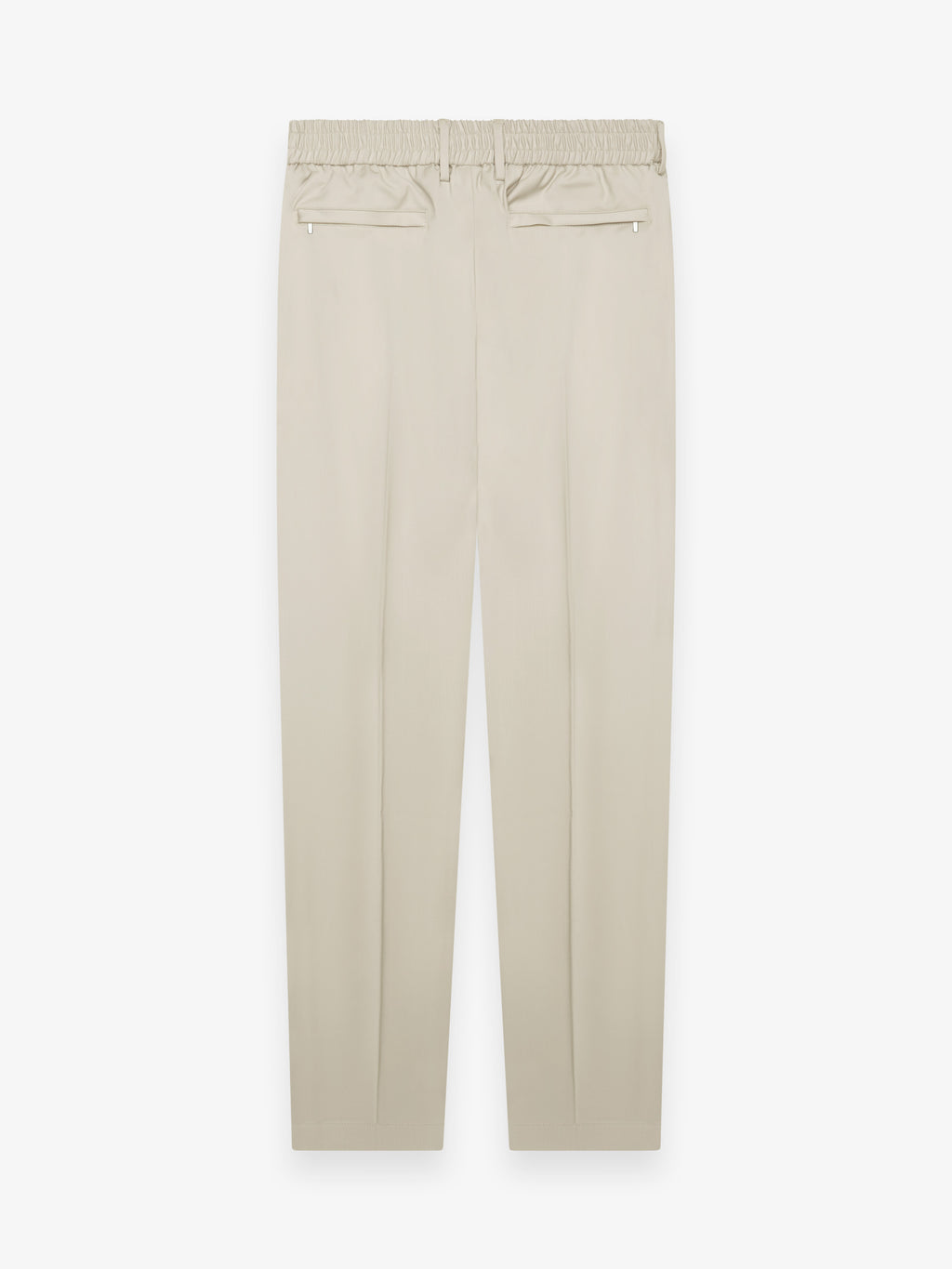 Wool Stretch Trousers | Light Beige