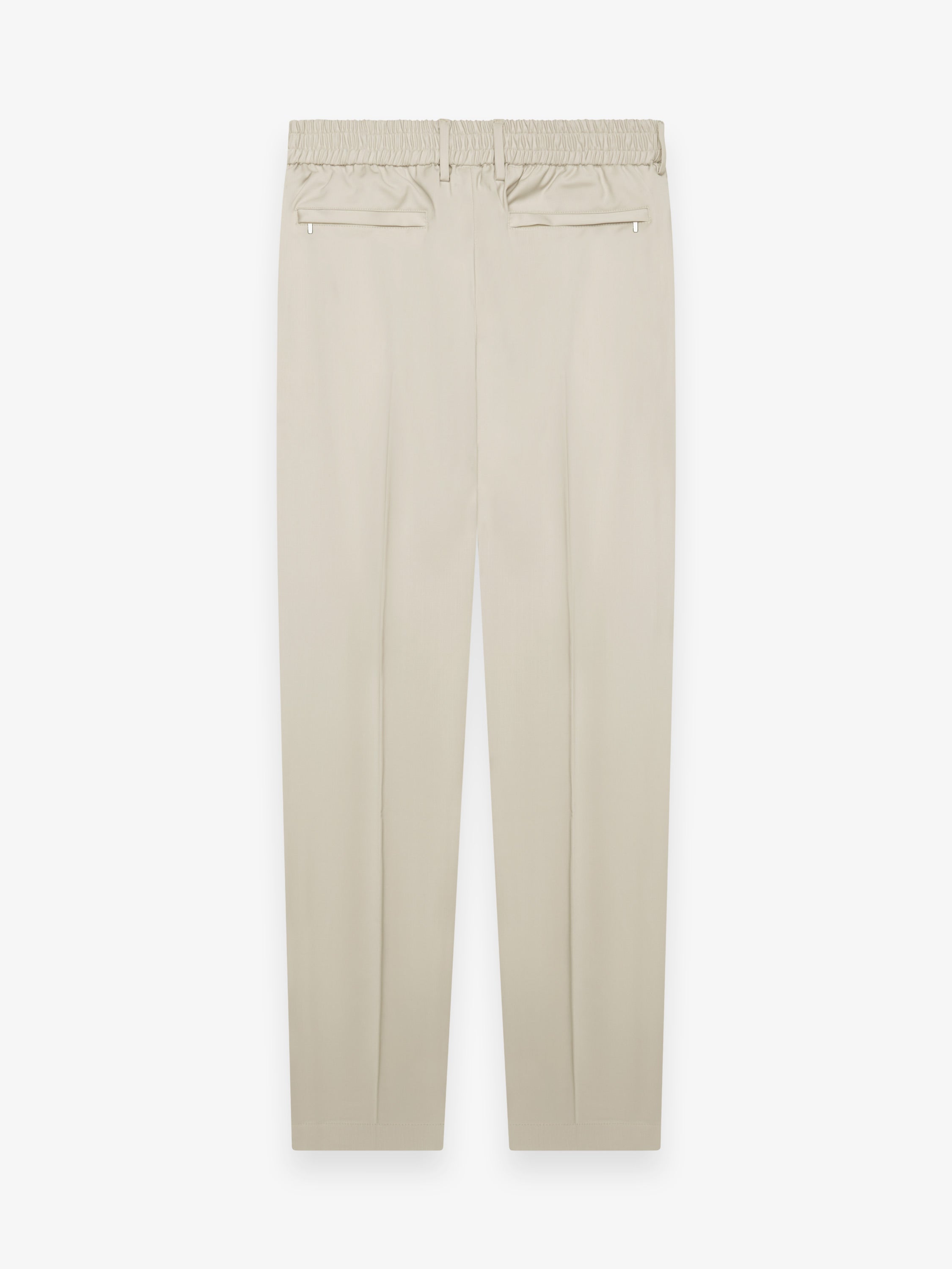 Wool Stretch Trousers | Light Beige