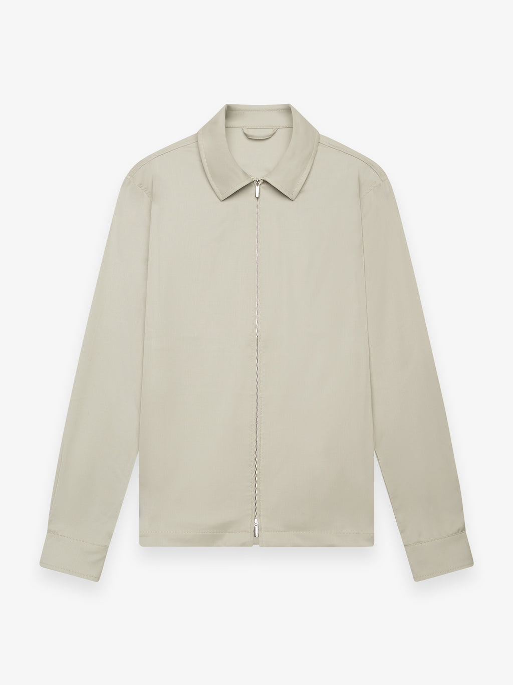 Wool Stretch Overshirt | Stone