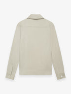 Wool Stretch Overshirt | Stone