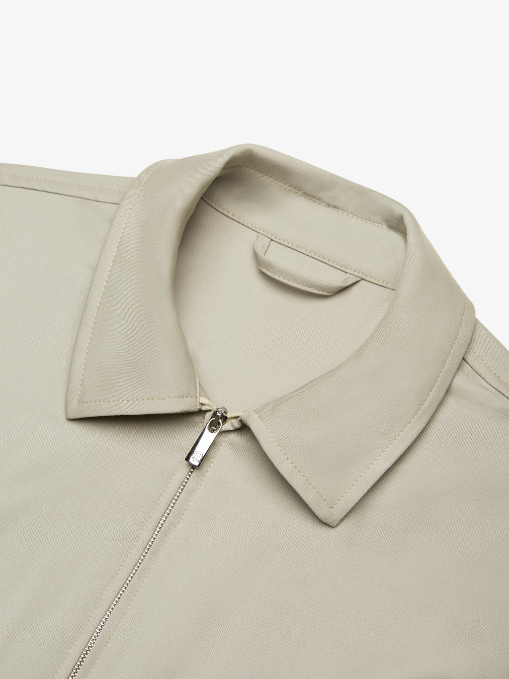 Wool Stretch Overshirt | Stone