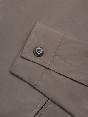 Wool Stretch Overshirt | Taupe