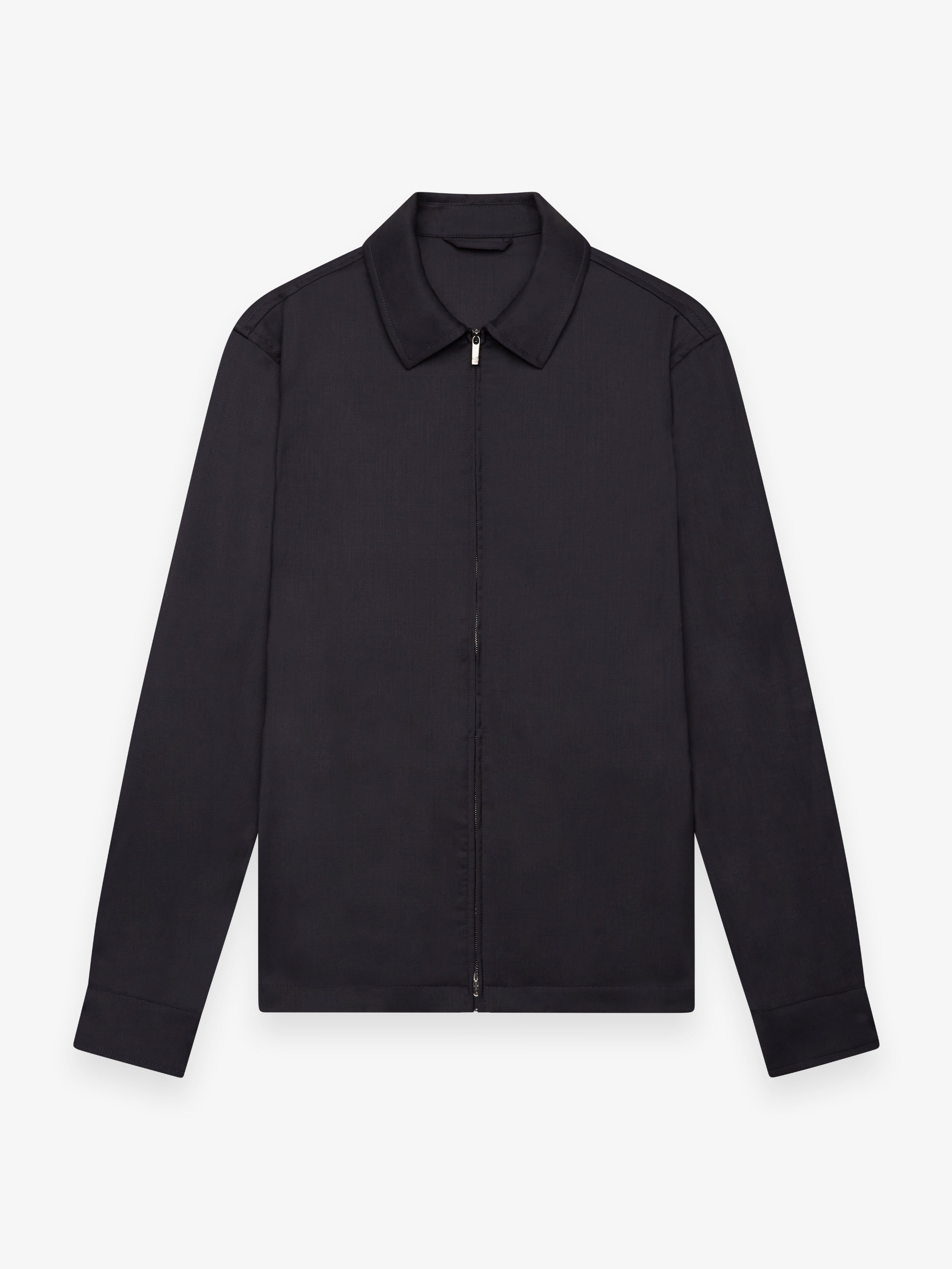 Wool Stretch Overshirt | Dark Navy