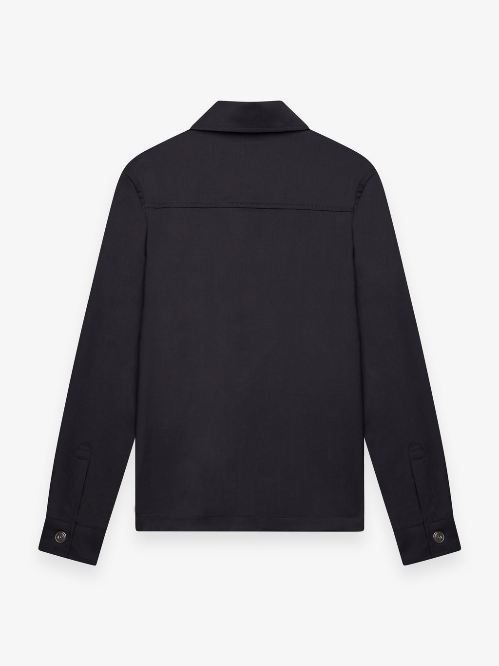 Wool Stretch Overshirt | Dark Navy