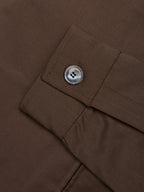 Wool Stretch Overshirt | Dark Brown