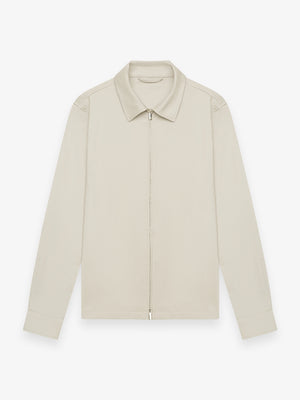 Wool Stretch Overshirt | Light Beige