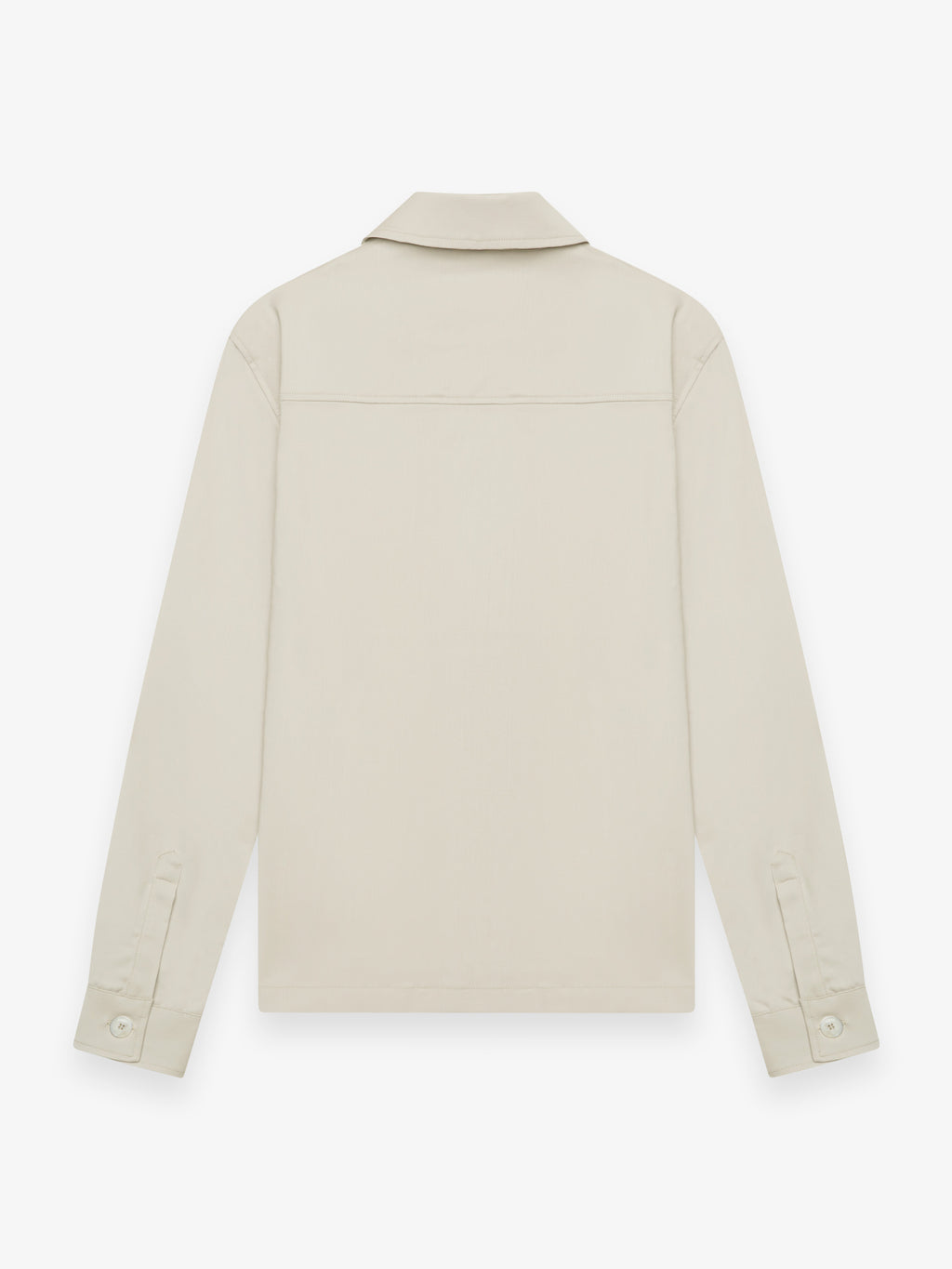 Wool Stretch Overshirt | Light Beige