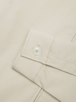 Wool Stretch Overshirt | Light Beige