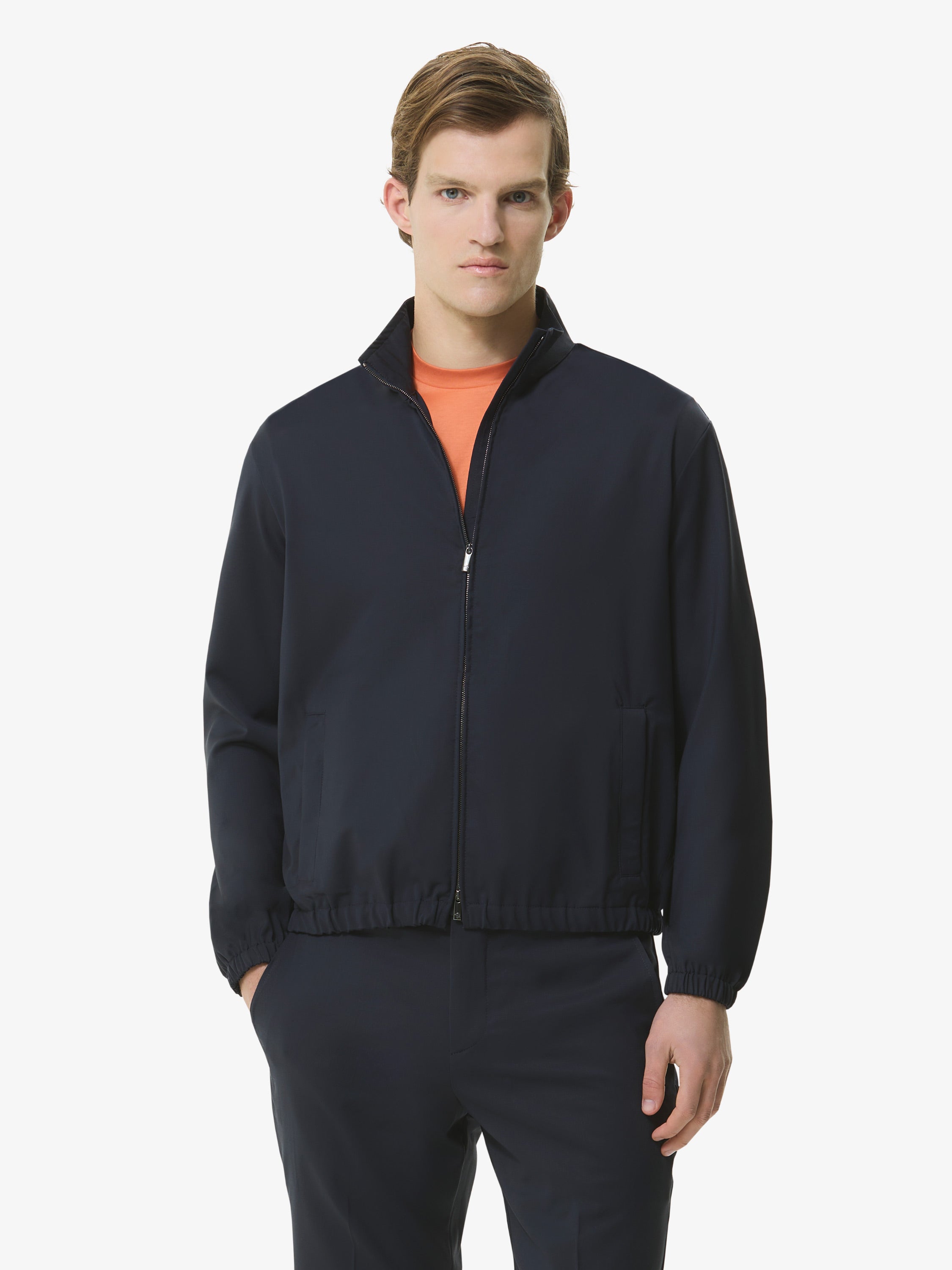 Wool Stretch Blouson | Dark Navy