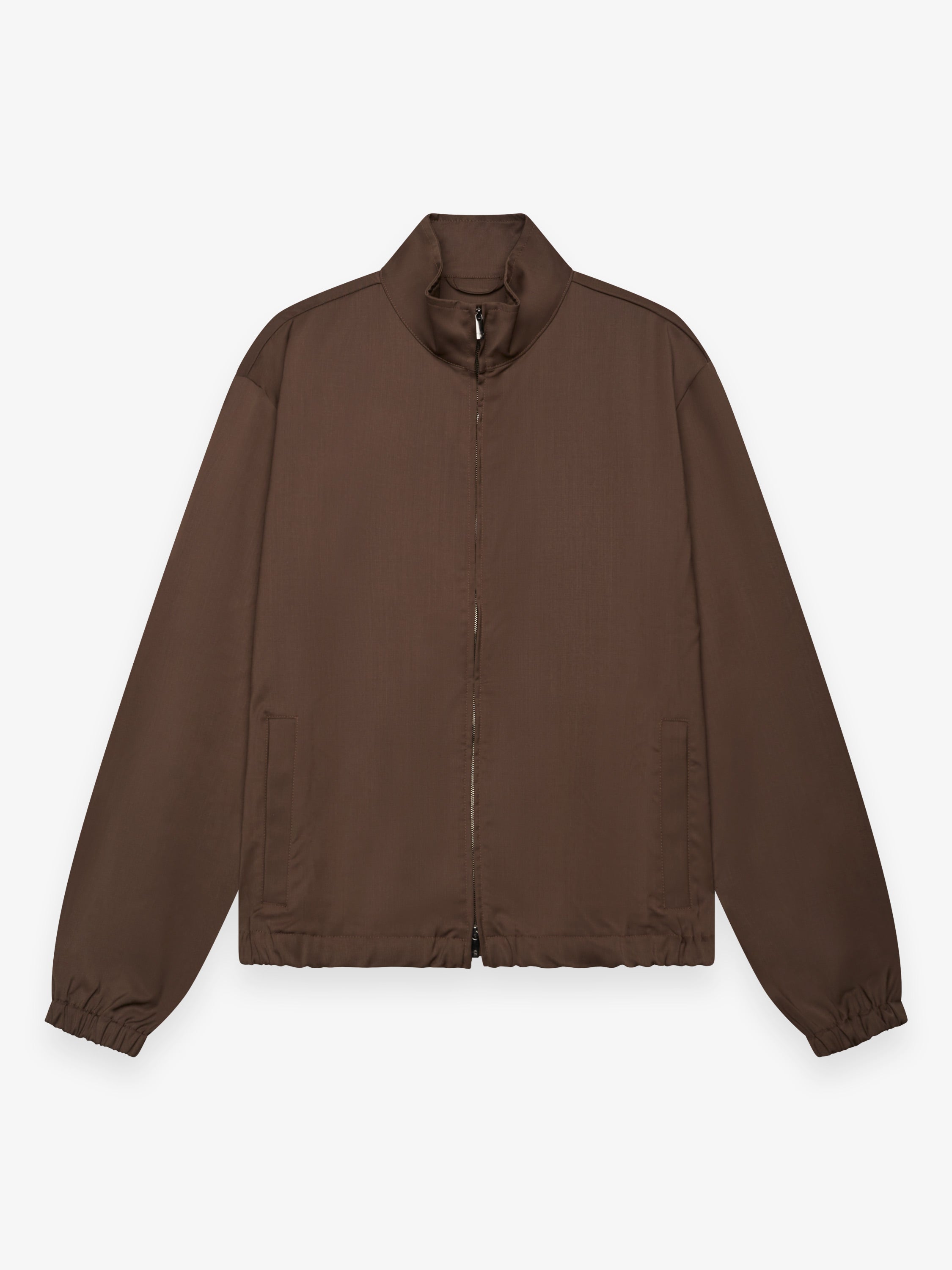 Wool Stretch Blouson | Dark Brown