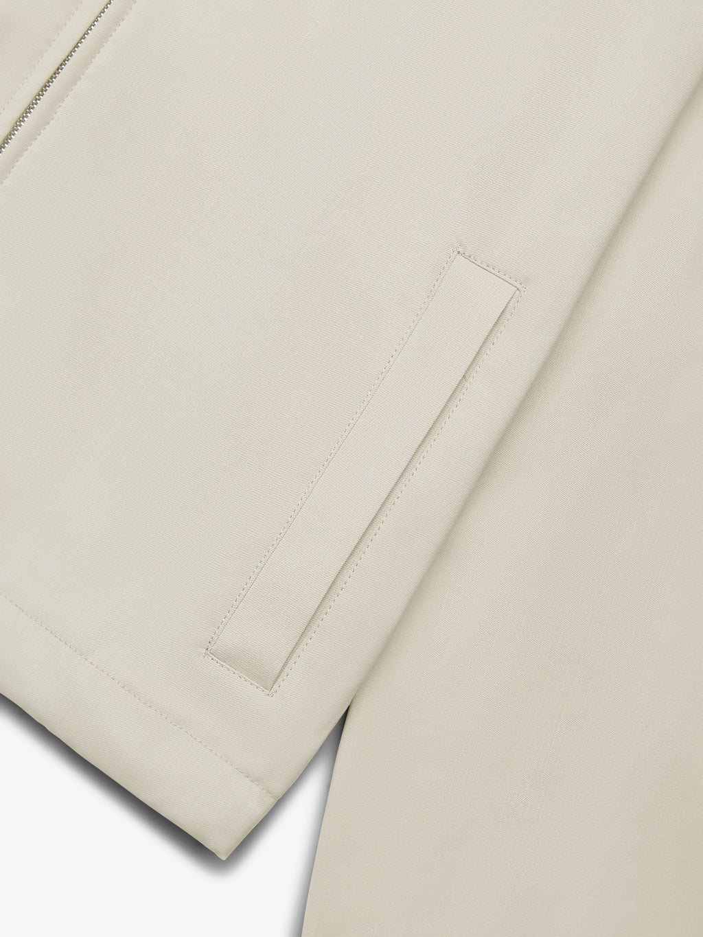 Wool Stretch Blouson | Light Beige
