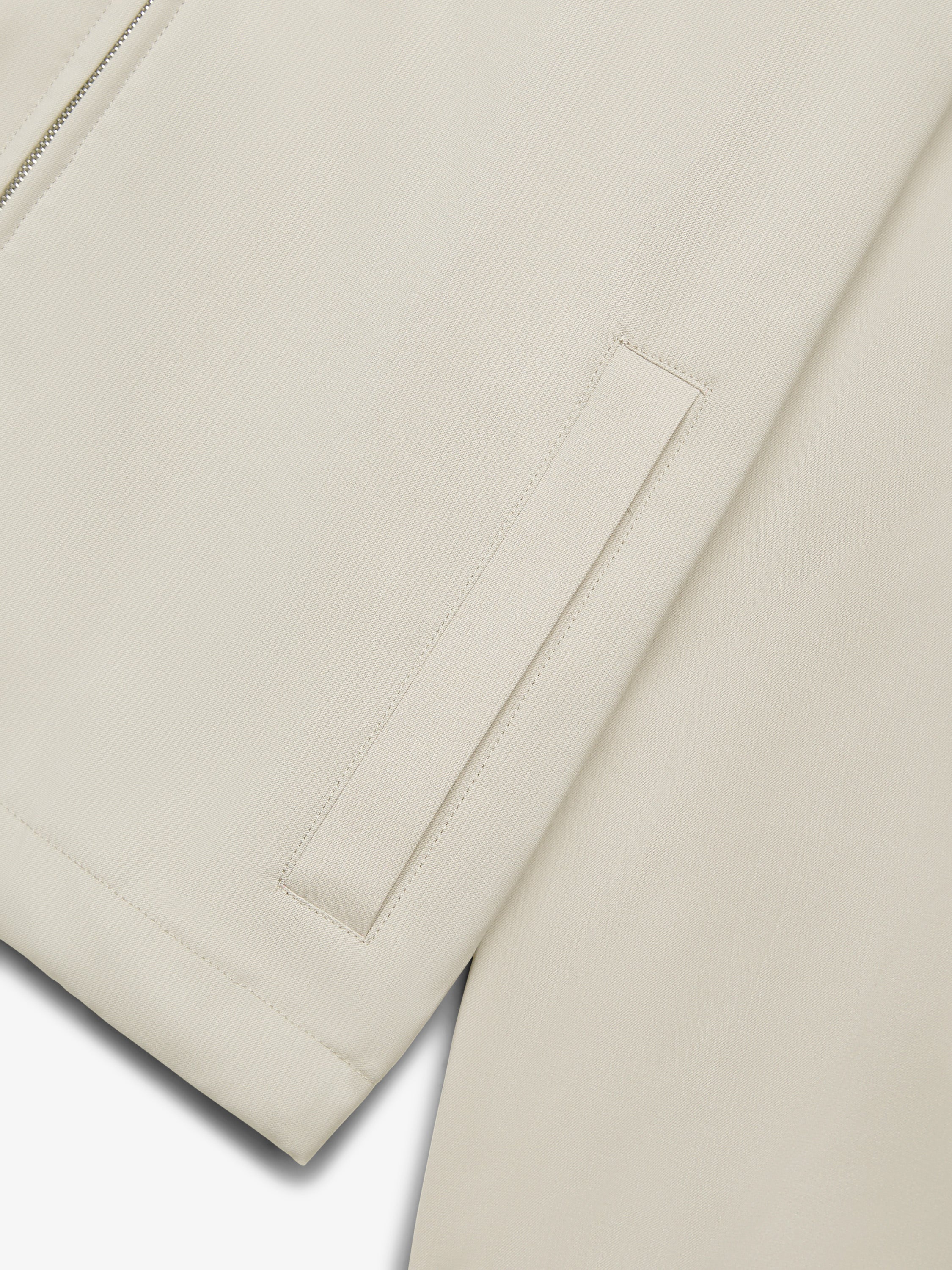 Wool Stretch Blouson | Light Beige