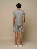 Linen Stretch Shirt S/S | Sage Green