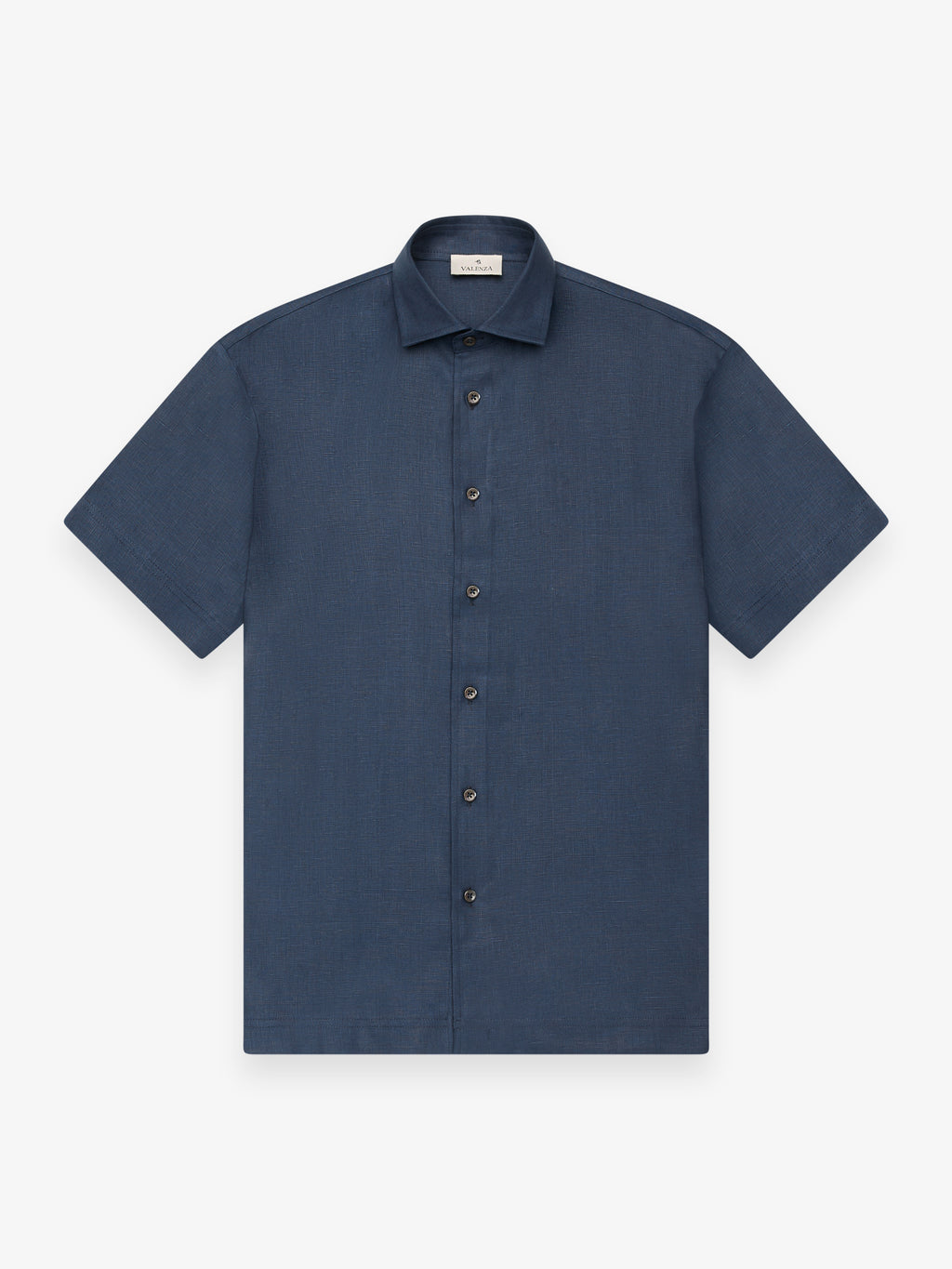 Linen Stretch Shirt S/S | Navy