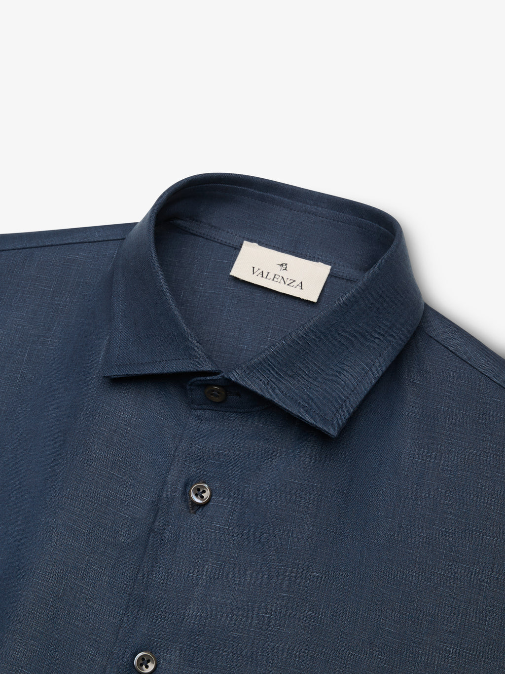 Linen Stretch Shirt S/S | Navy