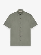 Linen Stretch Shirt S/S | Sage Green