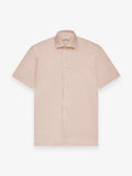 Linnen Stretch Shirt Korte Mouwen | Lichtbeige