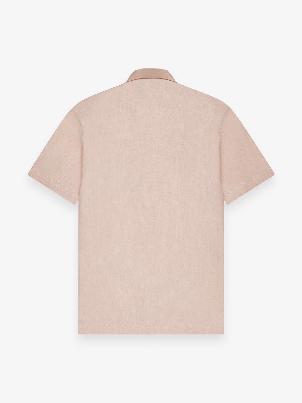 Linnen Stretch Shirt Korte Mouwen | Lichtbeige
