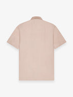 Linnen Stretch Shirt Korte Mouwen | Lichtbeige