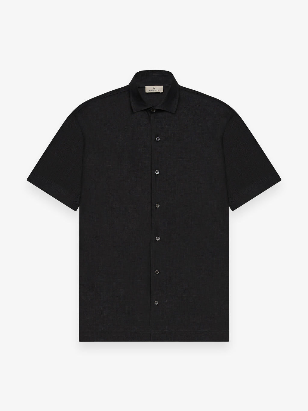 Linen Stretch Shirt S/S | Black