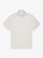 Linnen Stretch Shirt Korte Mouwen | Lichtgrijs