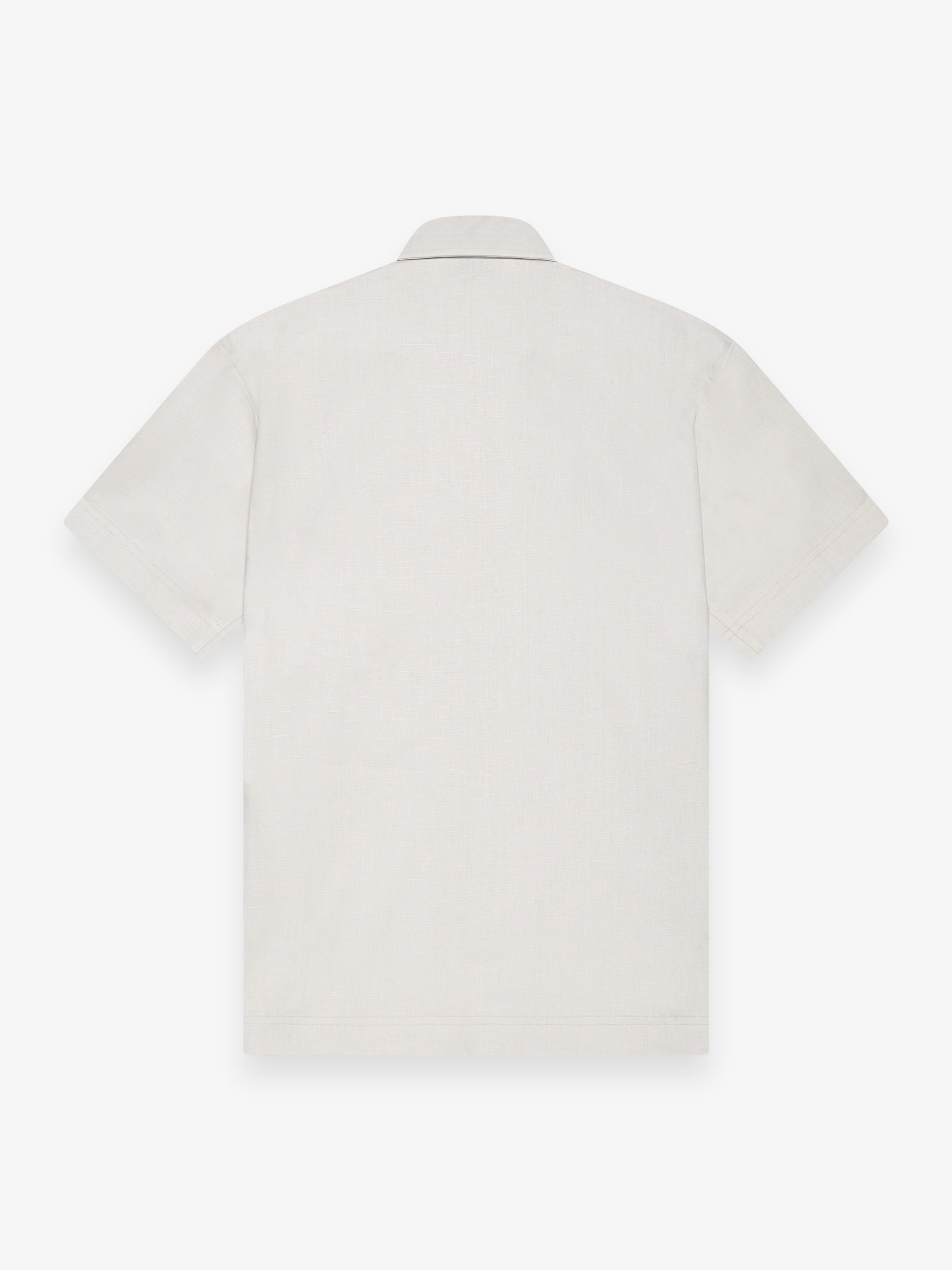 Linnen Stretch Shirt Korte Mouwen | Lichtgrijs