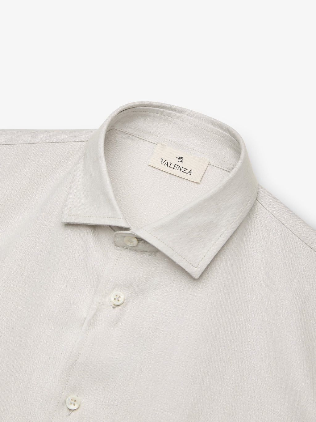 Linnen Stretch Shirt Korte Mouwen | Lichtgrijs