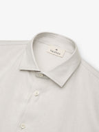 Linnen Stretch Shirt Korte Mouwen | Lichtgrijs