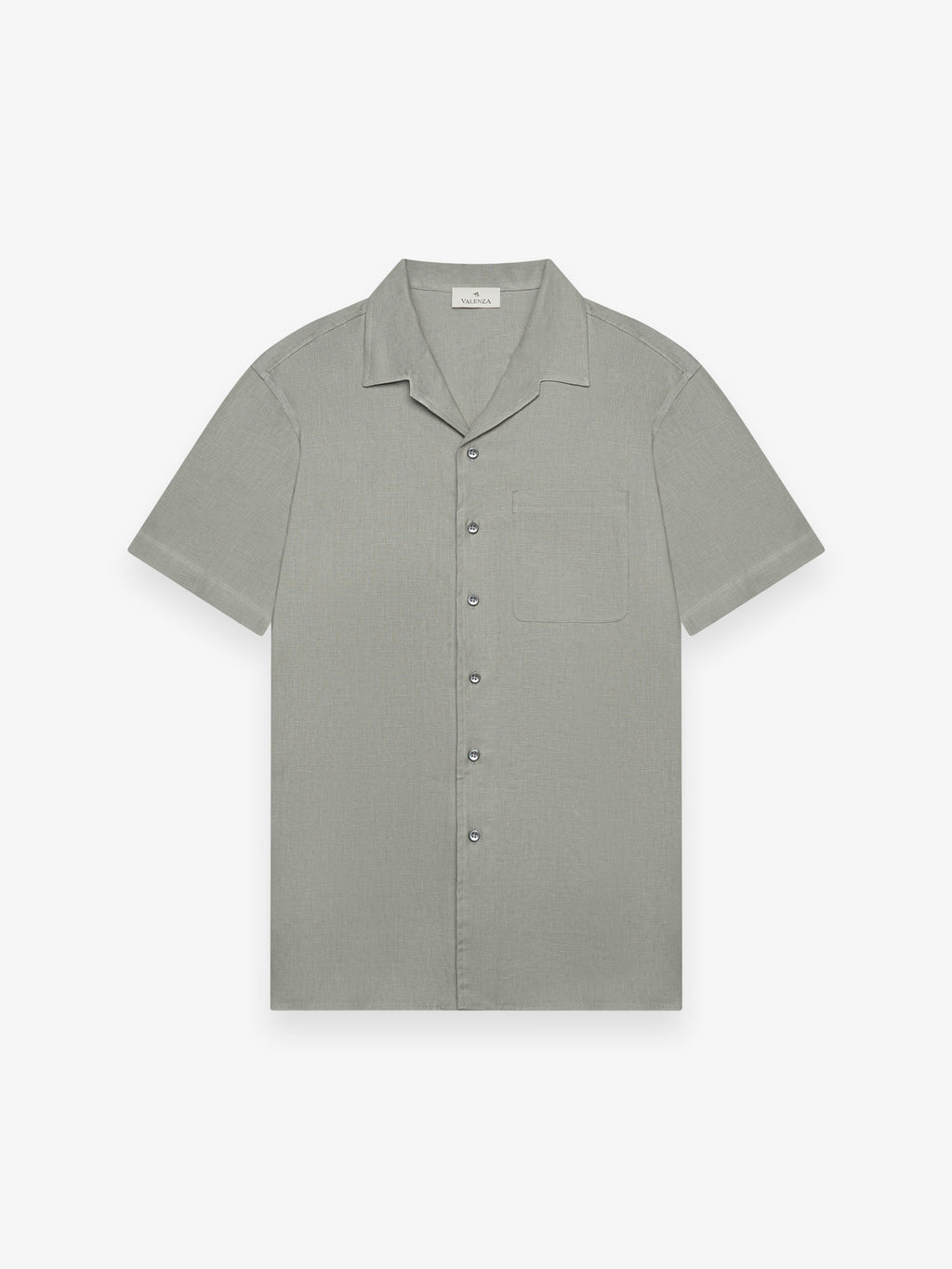 Linen Stretch Bowling Shirt S/S | Sage Green