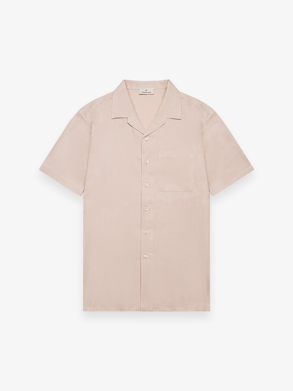 Linen Stretch Bowling Shirt S/S | Light Beige