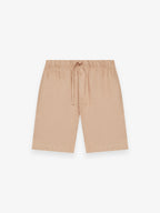 Linnen Stretch Sportshorts | Hazelnoot