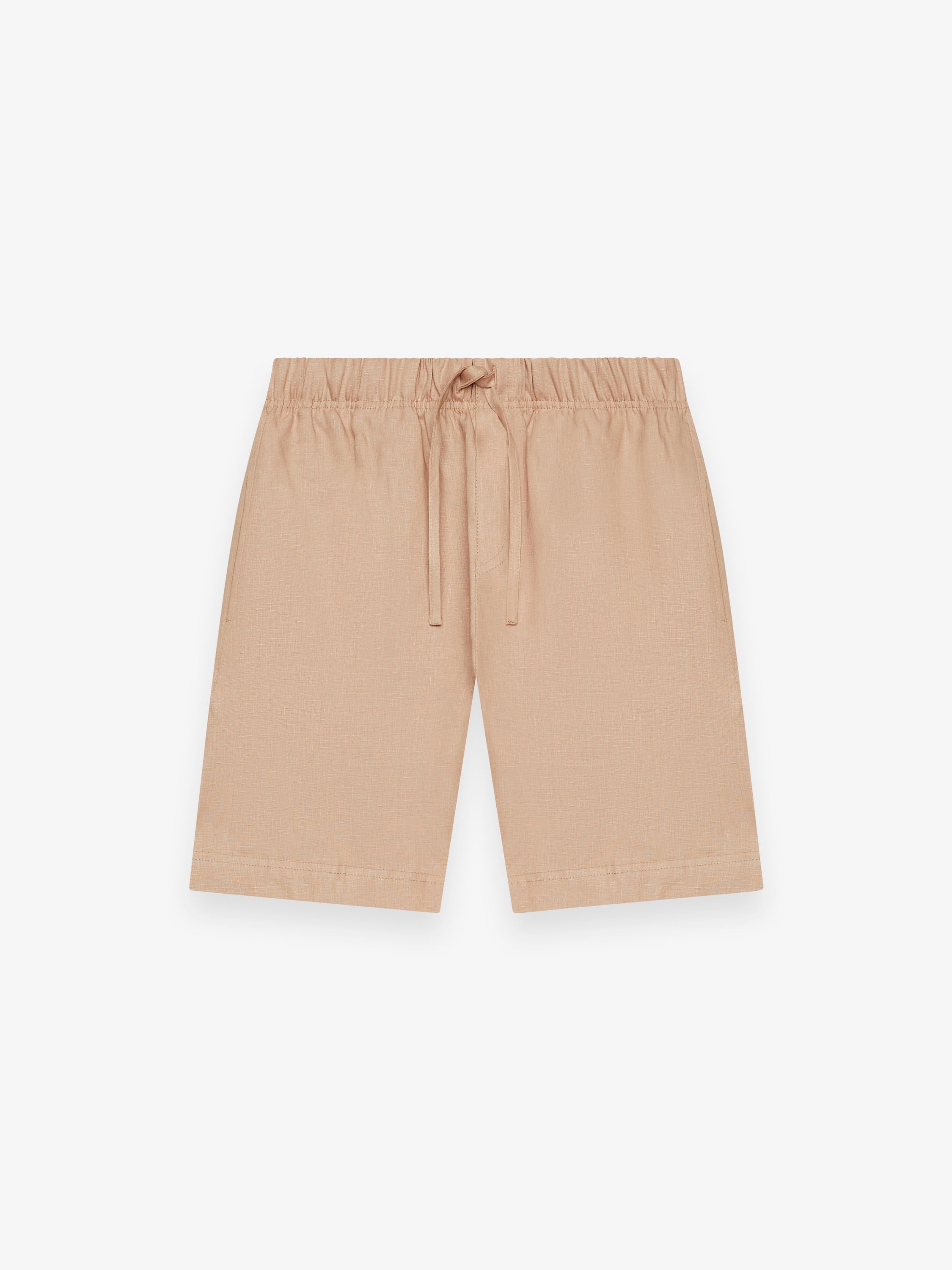 Linnen Stretch Sportshorts | Hazelnoot