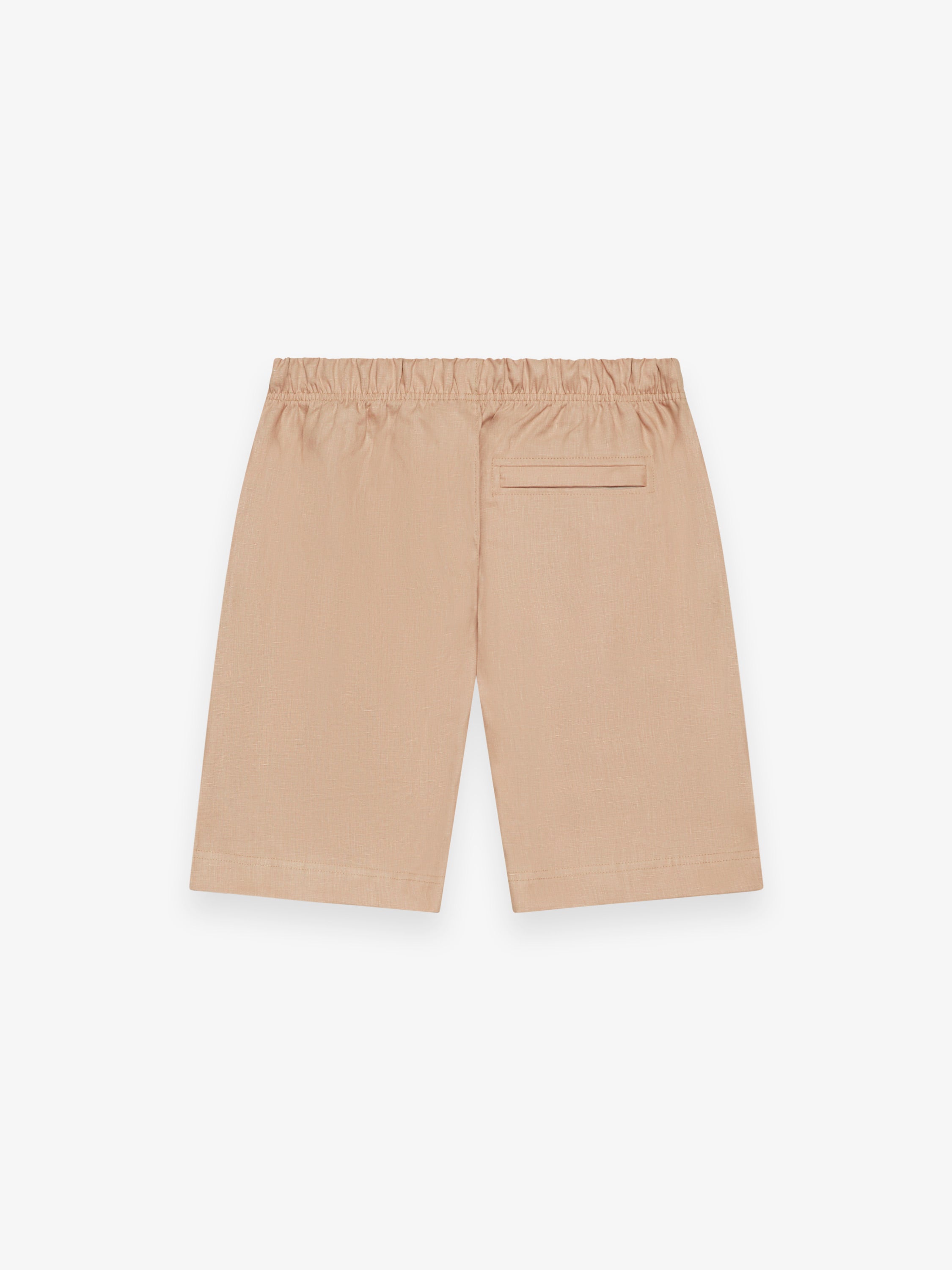 Linnen Stretch Sportshorts | Hazelnoot