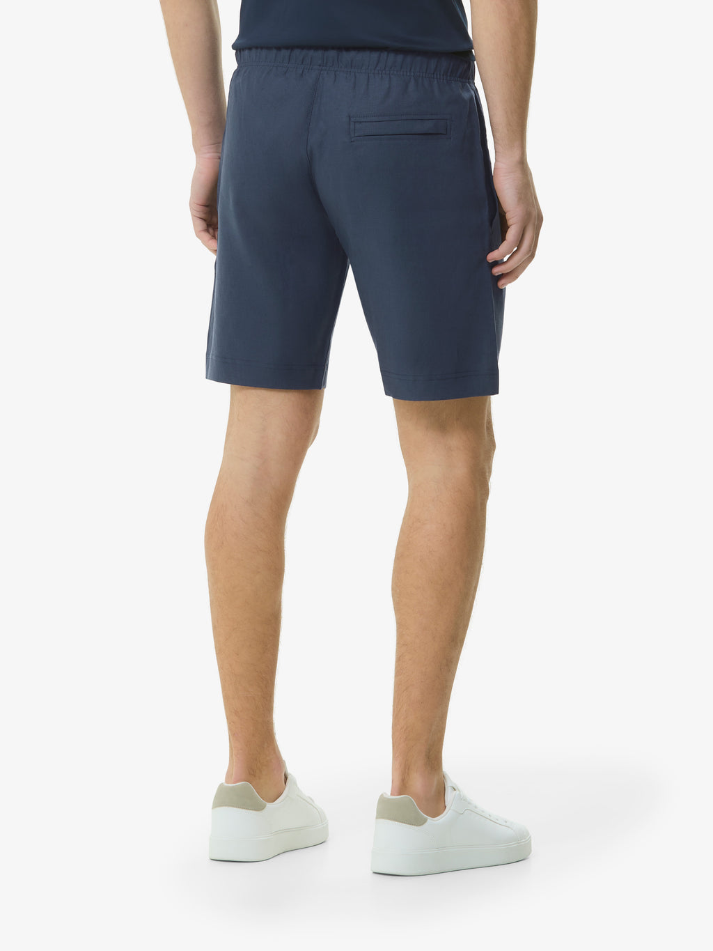 Linen Stretch Sport Shorts | Navy