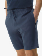 Linen Stretch Sport Shorts | Navy