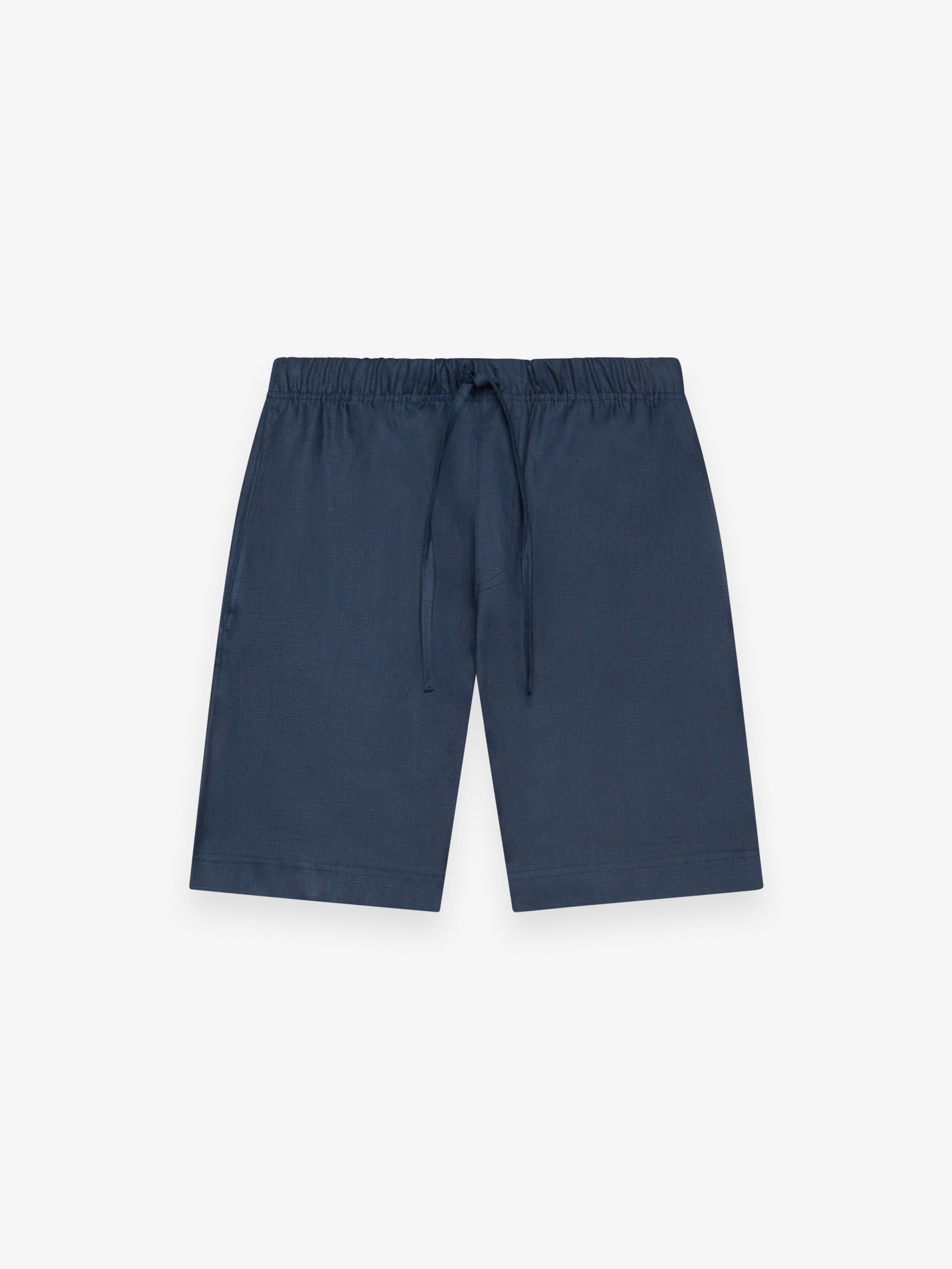 Linen Stretch Sport Shorts | Navy