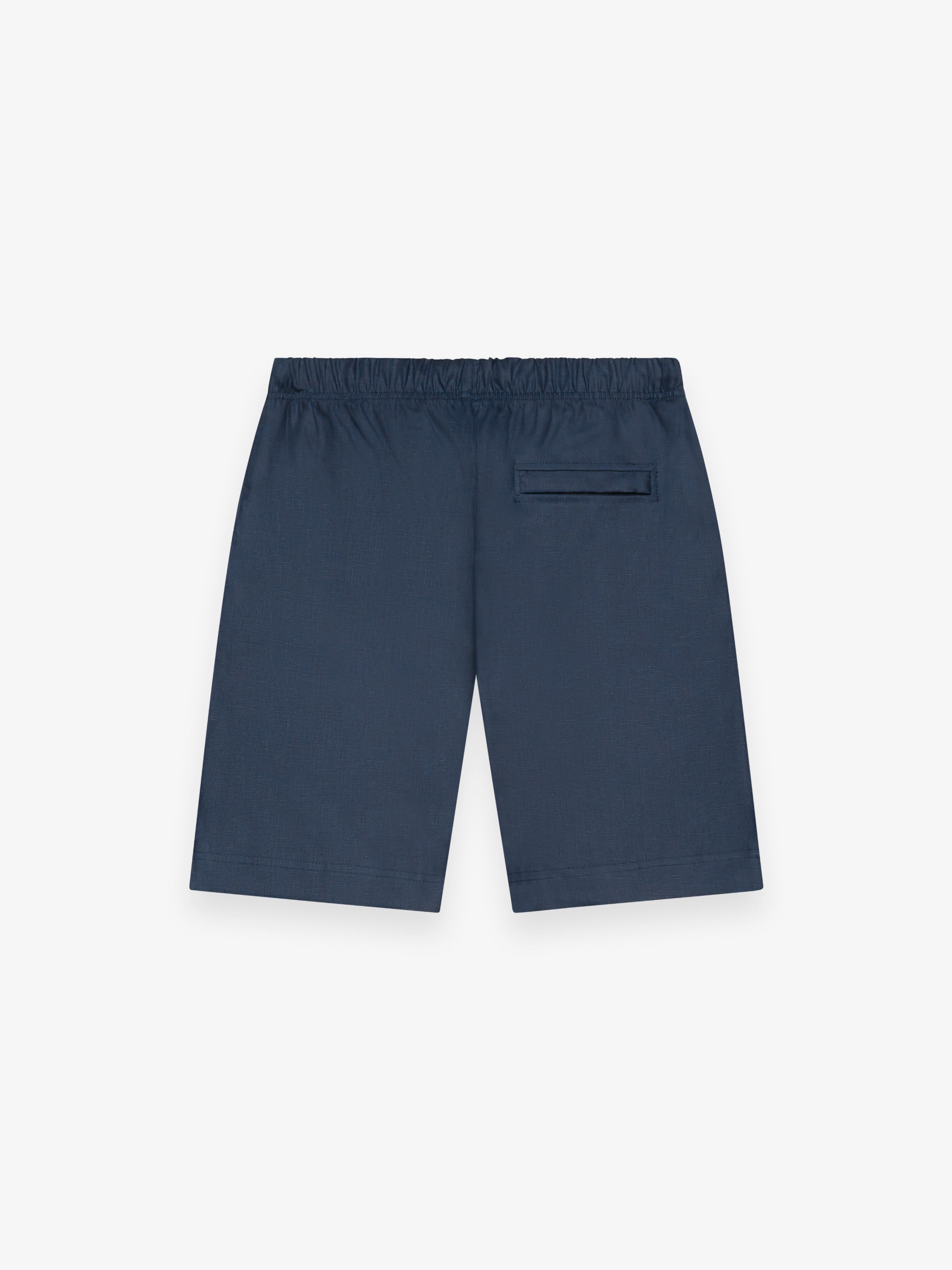 Linen Stretch Sport Shorts | Navy
