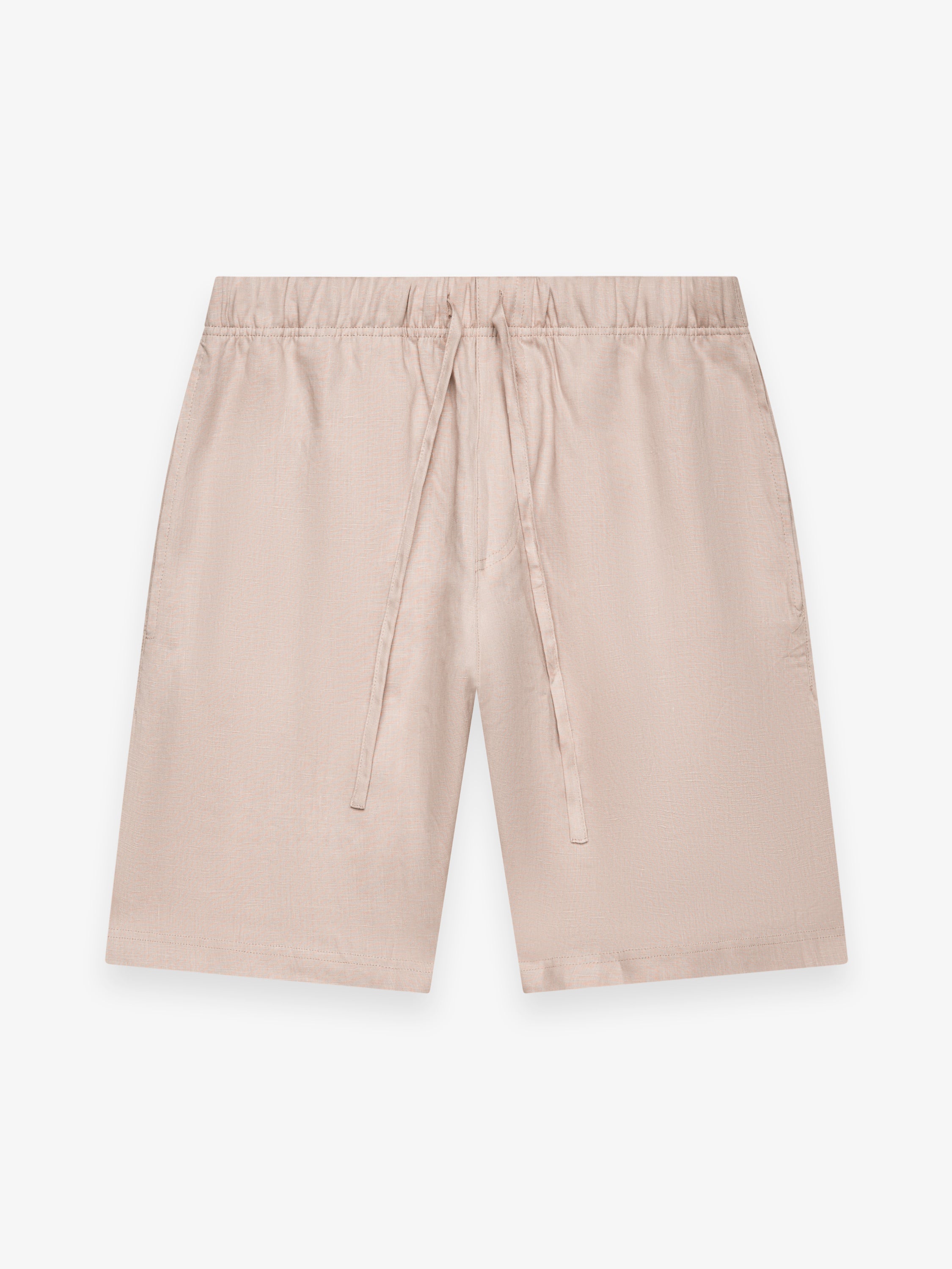 Linen Stretch Sport Shorts | Light Beige