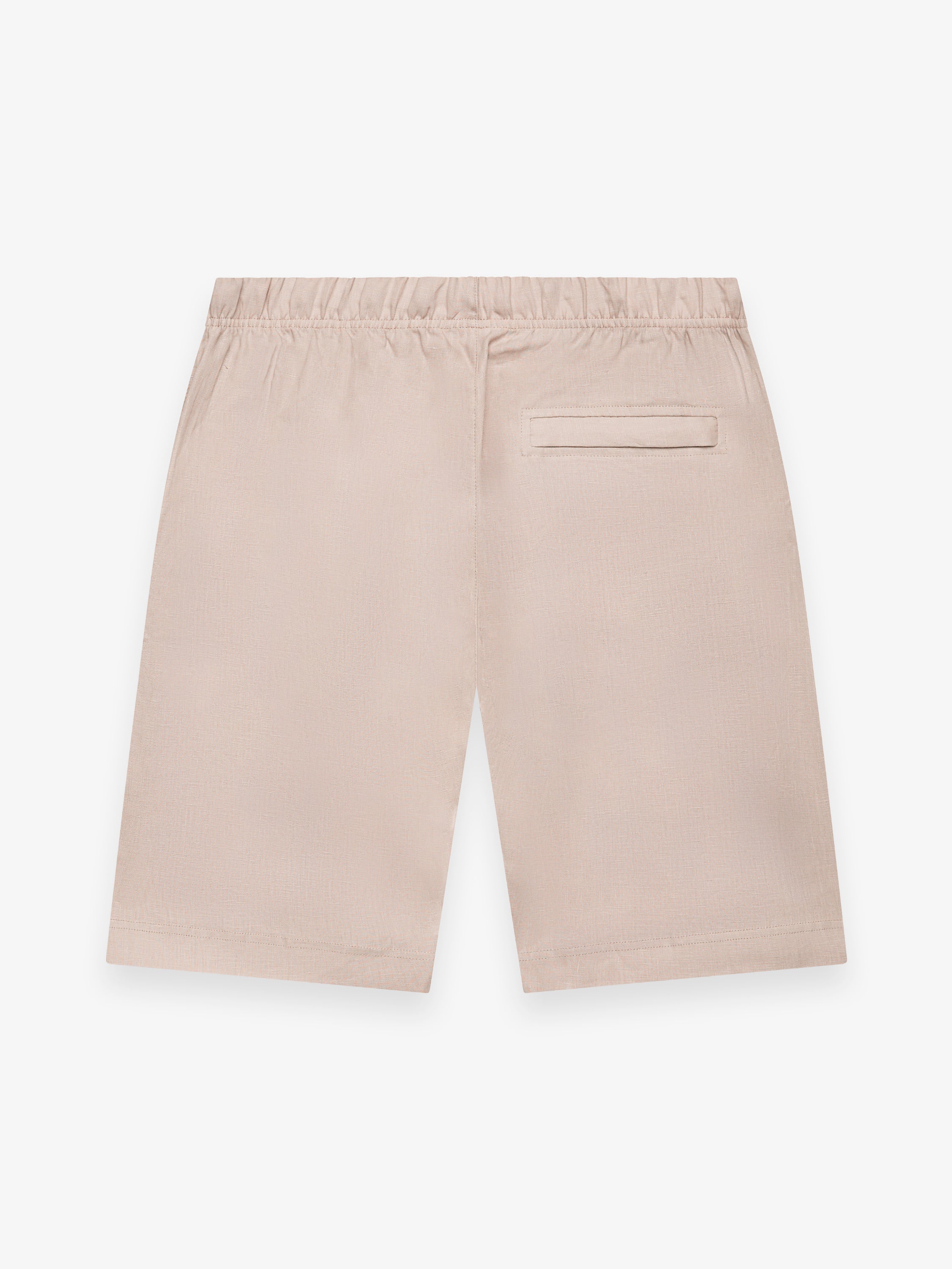 Linen Stretch Sport Shorts | Light Beige