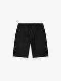 Leinen-Stretch Sportshorts | Schwarz