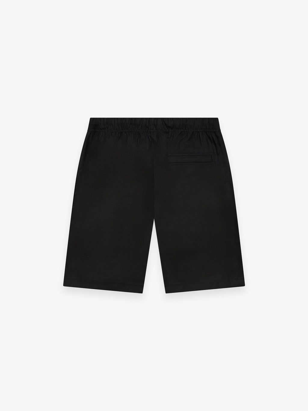 Leinen-Stretch Sportshorts | Schwarz