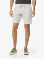 Linen Stretch Sport Shorts | Light Grey