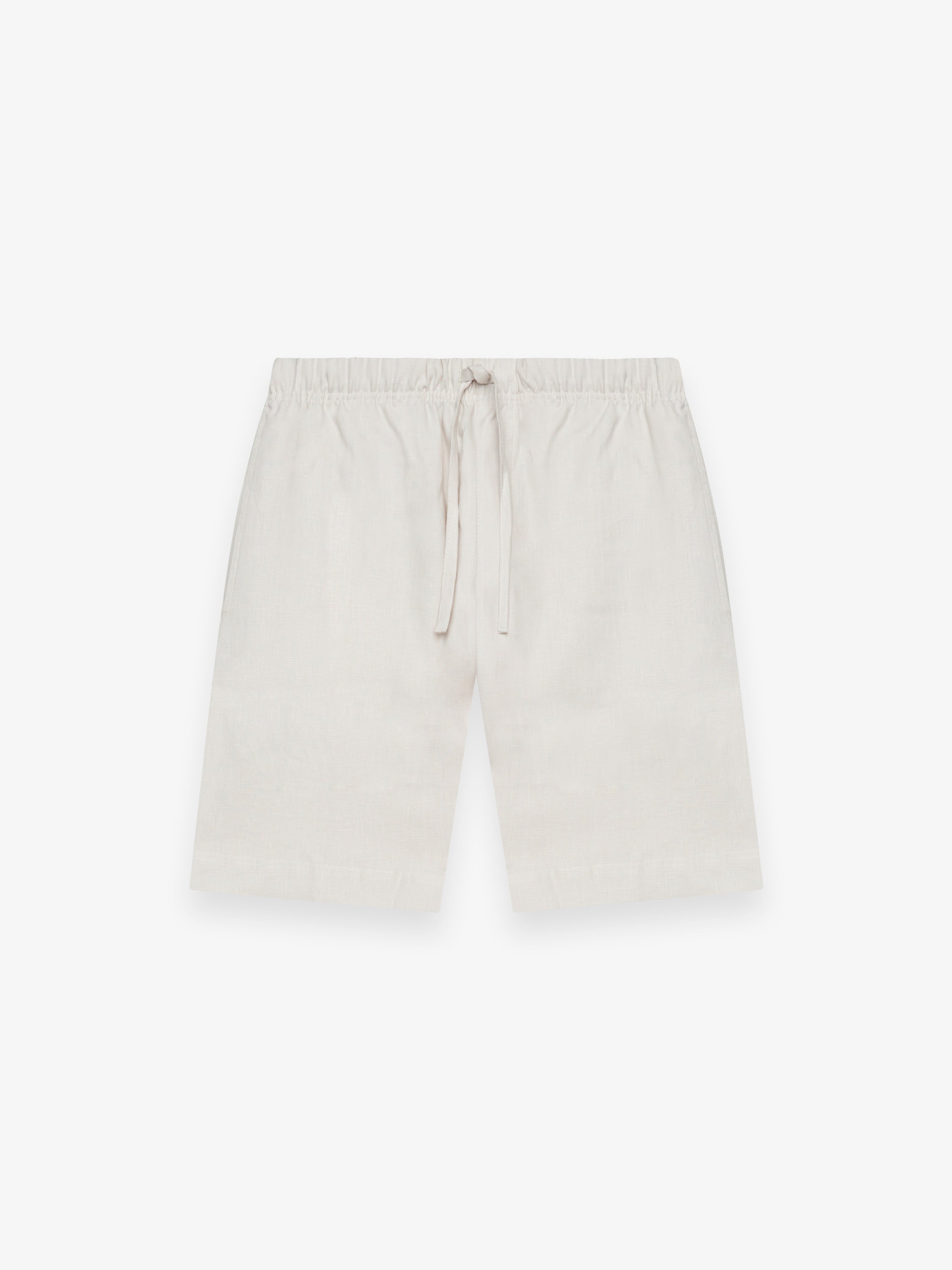 Linen Stretch Sport Shorts | Light Grey