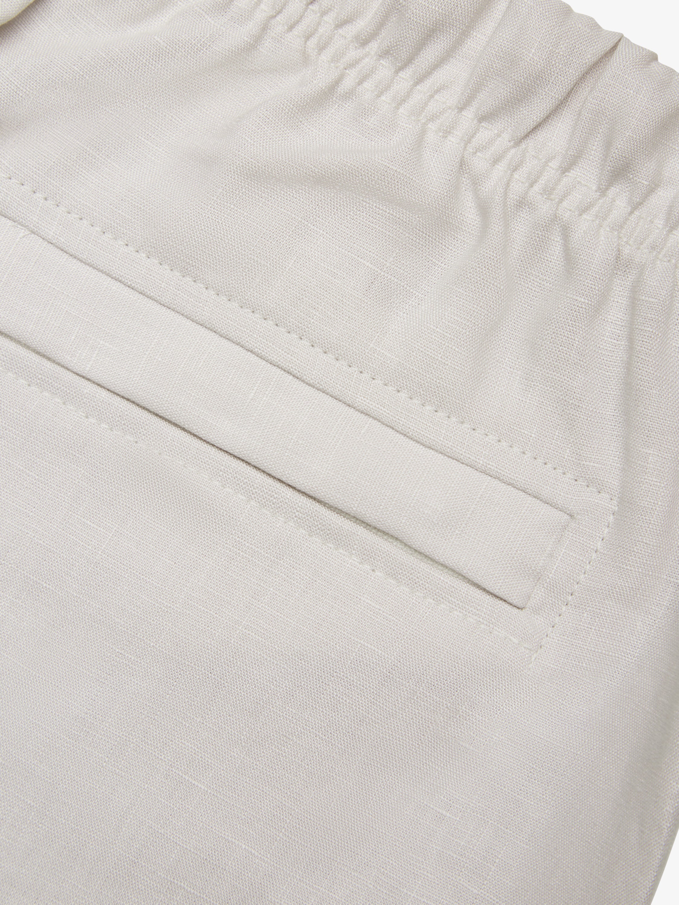 Linen Stretch Sport Shorts | Light Grey