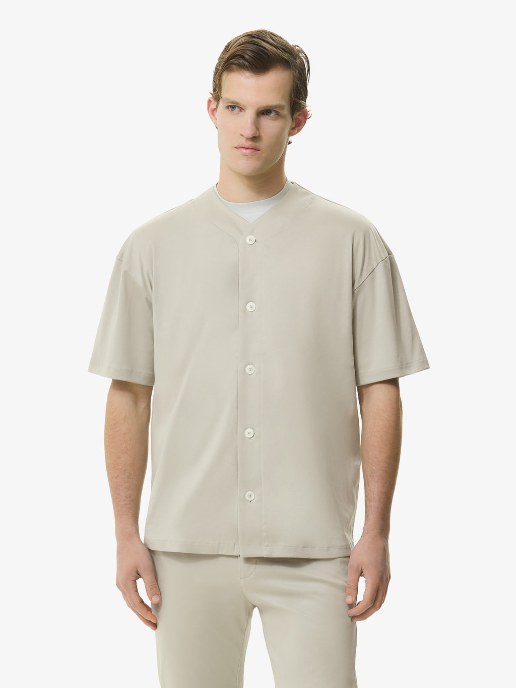 Supima Baseball Shirt S/S | Stone