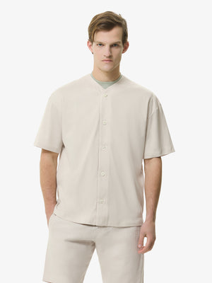 Supima Baseball Shirt S/S | Pearl Grey