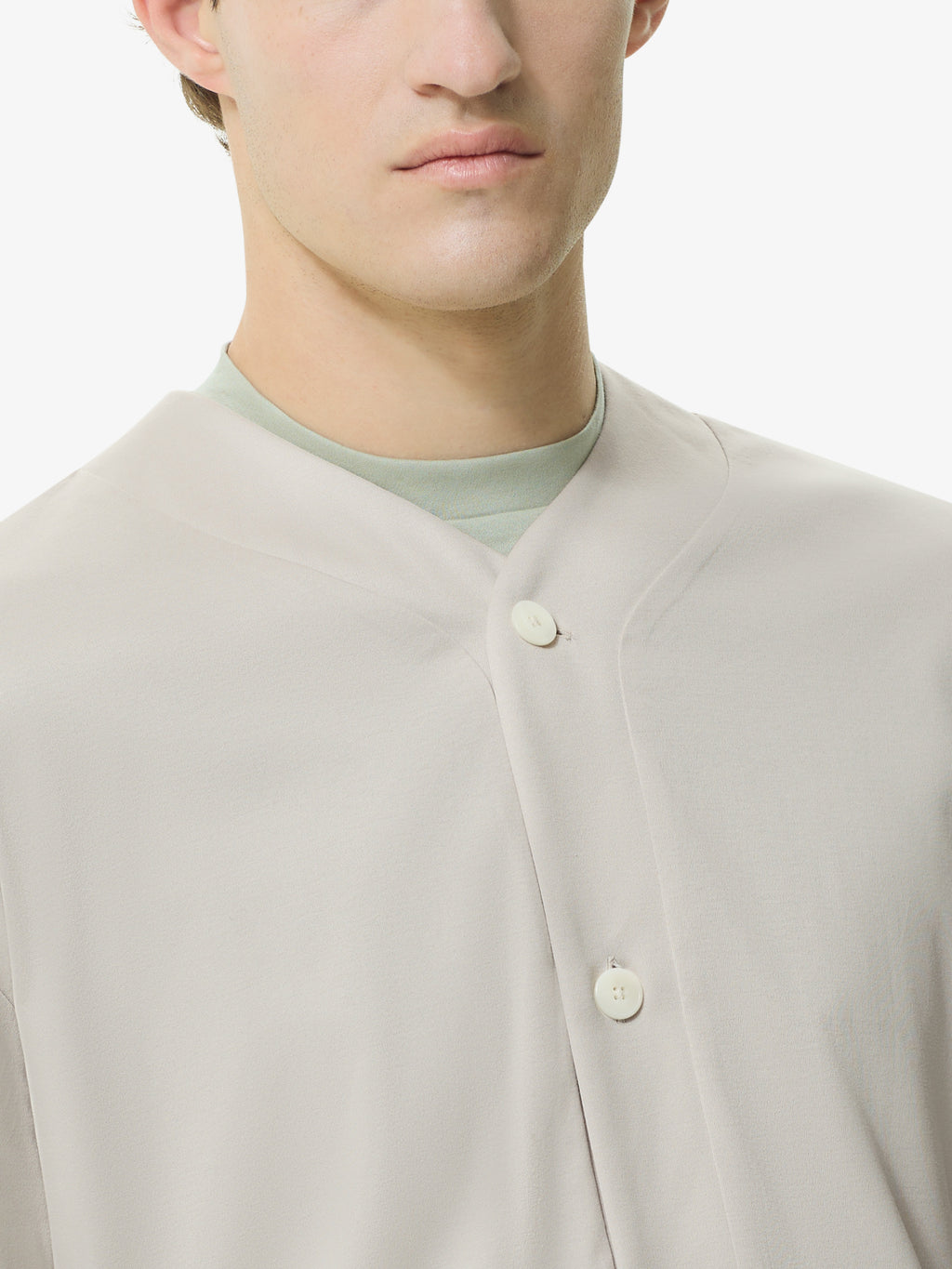 Supima Baseball Shirt S/S | Pearl Grey